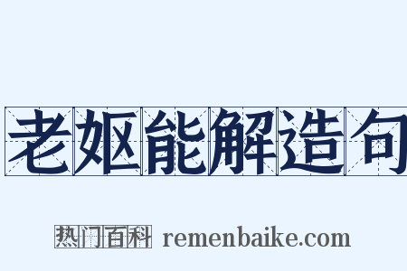 老妪能解造句是什么意思的图片